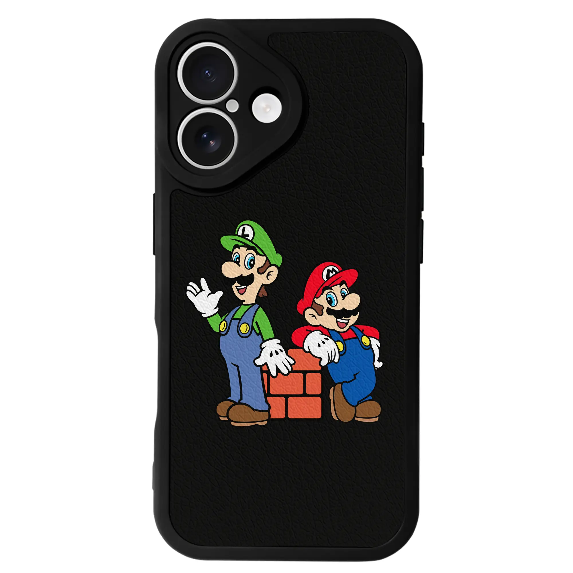 マリオ グッズ ルイージ - IPhone 16シリーズ対応 ・ シリコンスマホケース ・ レザー調 ・ 高精度フィット ・ 耐衝撃 ・ ワイヤレス充電対応 ・ 精密カット